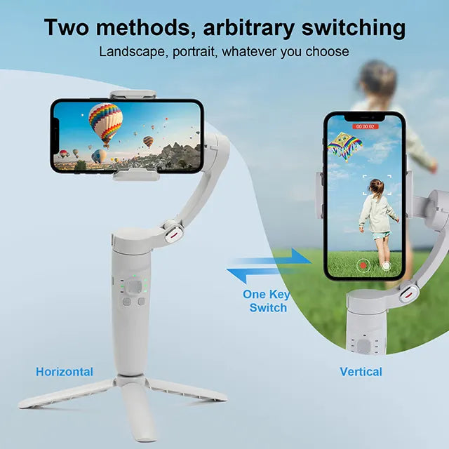 M1 3-axis Gimbal Stabilizer Selfie Stick Face Tracking Gesture Control Camera Shoot Video Phone Gimbal with Tripod